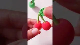 Making Cherry with Polymer Clay DIY #polymerclay #shorts