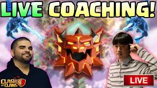 GETTING COACHED AGAIN LIVE BY HACHI IN Ranked Attacks With Edrags! (Clash Of Clans LIVE)