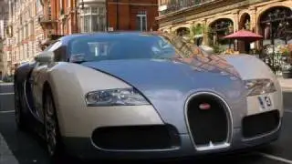 Rare Cream and Blue Bugatti Veyron in London!