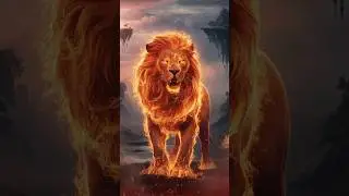 Incredible Fusion of animals and nature elements (lion,deer,wolf,elephant,fire,ice,air,water)#shorts