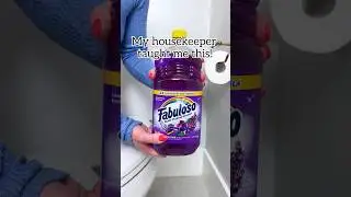 Add cleaner to toilet brush holder to keep bathroom fresh! #cleaningtips #tips #bathroom #toilet