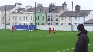 Martin Torr scores for Ramsey v Gymnasium (2-0) 24 November 2018
