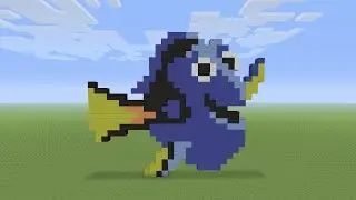 Пиксель-арт Minecraft &mdash; Дори из &laquo;В поисках Дори&raquo; и &laquo;В поисках Немо&raquo;