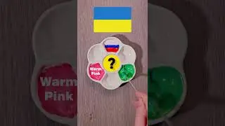 Guess The Final Flag Colors of Russia Ukraine Poland🎨Mixing Colors｜Satisfying ｜Art  | ASMR Art