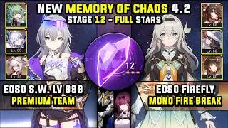 E0 Silver Wolf LV 999 Carry & E0 Firefly Carry (3 Stars) Memory Of Chaos 12 Honkai Star Rail 4.2