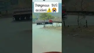 dangerous bus and truck accident⚠️😭 On ghat #accidentnews #highway #shorts