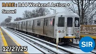 MTA Staten Island Railway: R44 Action In The Snow!