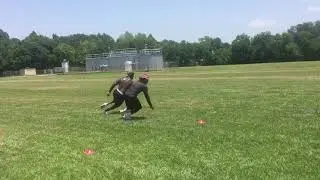 New York Giants Michael Thomas Footwork Training