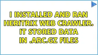 I installed and ran Heritrix Web Crawler. It stored data in .arc.gz files