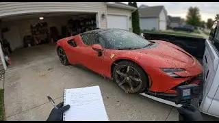 We Found a Ferrari SF90 Spider Abandoned for Years | ASMR Car Restoration