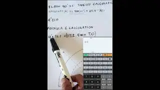 elbow take off calculation step by step tutorial