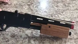 Pump Action Rubber Band Shotgun - Loading