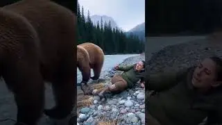 Bear Protects Girl from Anaconda Stunning Rescue Caught on Camera #wildlife #rescue #nature