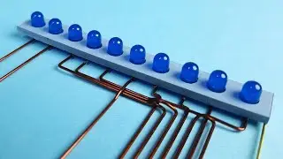 Как сделать 10-шаговый светодиодный бегунок, используя только микросхему 4017 без печатной платы