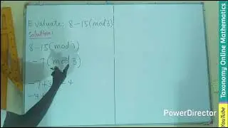 Evaluating Expressions in Modular Arithmetic: 8 - 15 (mod 3) Tutorial