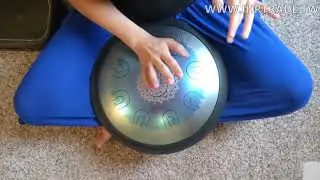 Ihrtrade 14 inch UU Handpan Drums in G Major 9 Notes, Carbon Instrument Steel Drum with Soft Bag Gre