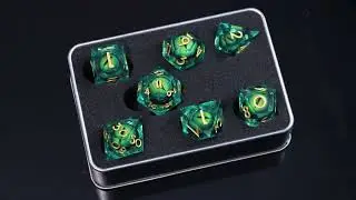 Black & Blue DND Dice Set