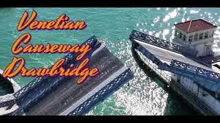 Venetian Causeway Drawbridge, Biscayne Bay Downtown Area, Inetercostal Waterway, Miami, Florida