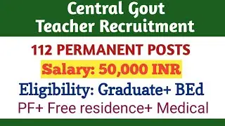 Central Govt Teacher Recruitment | @letsshine1.2M