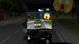😱Highspeed overtake gone wrong❌ #highspeed #wrong #driving #crash #accident #road #bussid #overtak