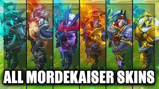 All Mordekaiser Skins Spotlight Rework 2019 Pentakill, Infernal, Dragon Knight (League of Legends)