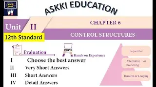💥 12th Computer Science Chapter 6 : Control Structures in Python - Book Back Answers English Medium