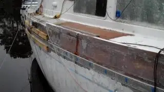 columbia 45 sailboat rubrail repair 352