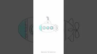 🌊 🎞️ Step-by-Step Cartoon Submarine Illustration ✍ Dive into Drawing ▶️#shorts #drawing #RavlykArt