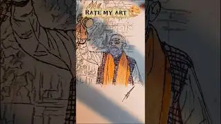 narendra modi ji art #art #sketch #drawing #narendramodi #shorts