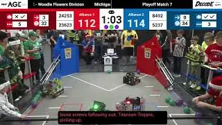 Michigan State Championships SE-Woodie Flowers-Playoffs Match 7-Lake Orion FTC Hydra Dragons 23623