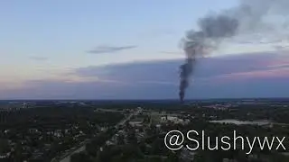 July 10, 2018 Sun Prairie, Wisconsin Fireball and Smoke Plume Drone Footage