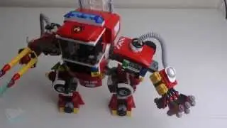 LEGO Fire Truck Mech 70813 stop motion review