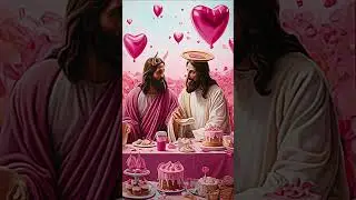 Jesus vs Devil - A cute showdown in the world of pink girls.#jesus #jesuschrist #catholic