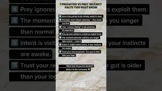7 Predator vs Prey Instinct Facts You Must Know #psychology #mindset #shorts