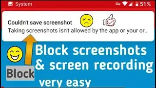 Block screenshots/screen recording in sketchware | very easy block screen mirroring