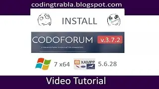 Install Codoforum v.3.7.2 with XAMPP 5.6.28 on Windows 7 localhost - PHP forum byAO