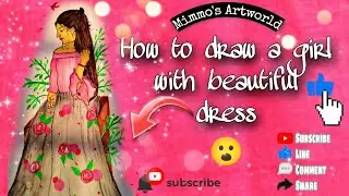 || How to paint beautiful girl in pink dress || Artist water colour