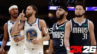 NBA 2K26 | Warriors против Mavs | Реалистичная телевизионная трансляция игрового процесса