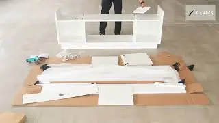 BREEZEHEAT 70-inch White Fireplace TV Cabinet Installation Video