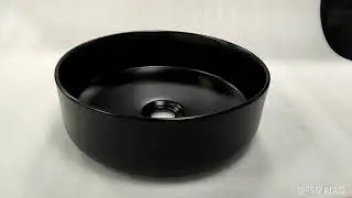 Matte Black Round Ceramic Bathroom Wash Basin Sink