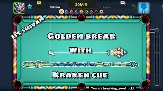 GOLDEN BREAK WITH KRAKEN CUE || ONE SHOT WIN || 9 BALL POOL !!! 🎱💯