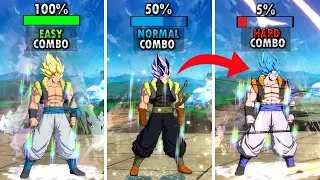 EASY vs NORMAL vs HARD Combo with GOGETA - DbfZ