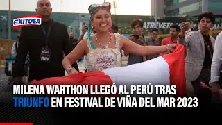 🔴🔵Milena Warthon llegó al Perú tras ganar la gaviota de plata en el festival de Viña del Mar 2023