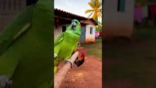 O GALO e o PAPAGAIO na capoeira. #shorts