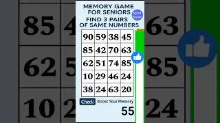 Memory Boost for Seniors: Match the Numbers Puzzle #braintraining