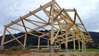 Montage d'un b&acirc;timent bois