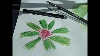 Watercolour Daphne with fine liner overlay | Quick and easy for beginners