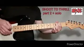 Shoot the thrill- guitar tutorial -cover- solo part1/final solo part2-with backing track