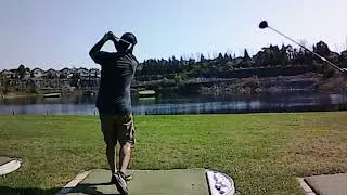 Top to bottom, First swing with my clubs #golf #rangesession