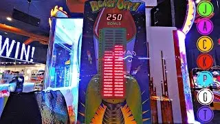 JACKPOT! Let's Play Blast Off Ticket Arcade Game Play